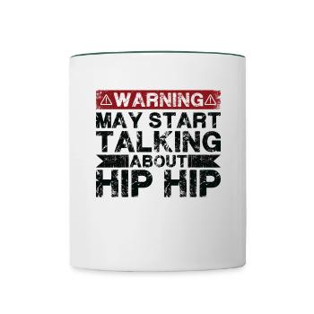 Talk about hip-hop music - Contrasting Mug - white/dark green - Front