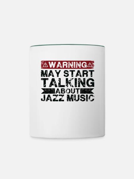 Apropos Jazzmusik - Tasse zweifarbig - Weiß/Dunkelgrün
