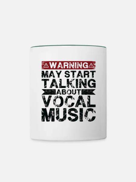 Apropos Vokalmusik - Tasse zweifarbig - Weiß/Dunkelgrün