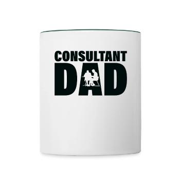 Job - Consultant Father - Contrasting Mug - white/dark green - Front