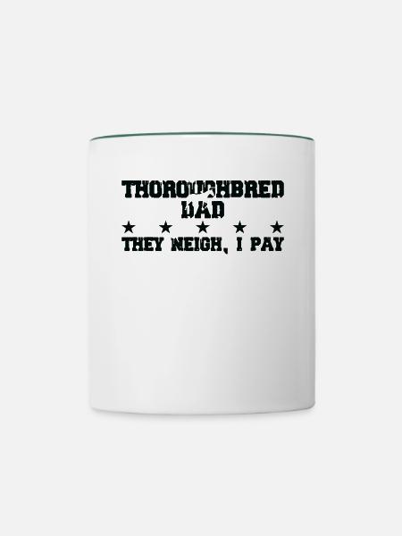 Pferdevater - Vollblut - Tasse zweifarbig - Weiß/Dunkelgrün