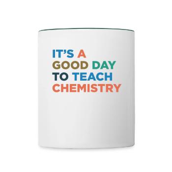Teaching chemistry teachers - Contrasting Mug - white/dark green - Front