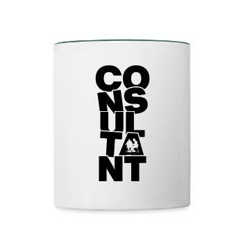 Profession Job Work - Consultant - Contrasting Mug - white/dark green - Front