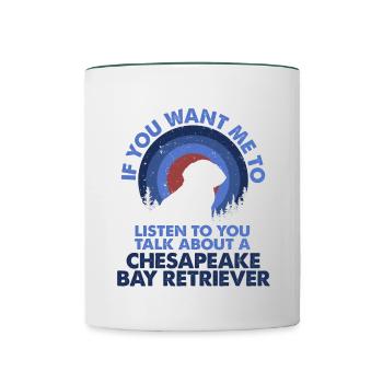 Talk about dog Chesapeake Bay - Contrasting Mug - white/dark green - Front