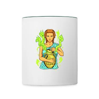 Pandora's Box - Contrasting Mug - white/dark green - Front