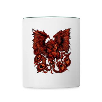 Phoenix - Tasse zweifarbig - Weiß/Dunkelgrün - Vorne