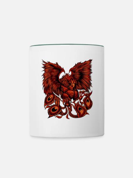 Phoenix - Tasse zweifarbig - Weiß/Dunkelgrün