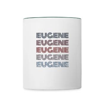 Vintage USA Stadt - Retro Eugene - Tasse zweifarbig - Weiß/Dunkelgrün - Vorne