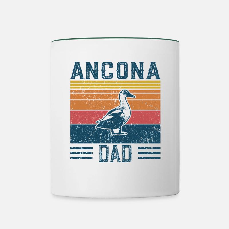 Entendad - Vintage Ancona - Contrasting Mug - white/dark green