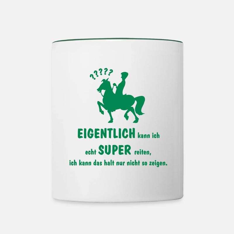 reiten - Contrasting Mug - white/dark green