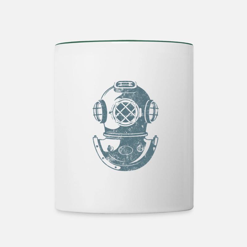 Diving Equipment Diving Apnea - Contrasting Mug - white/dark green