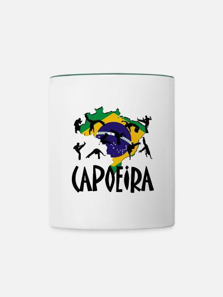 Capoeira - Tasse zweifarbig - Weiß/Dunkelgrün
