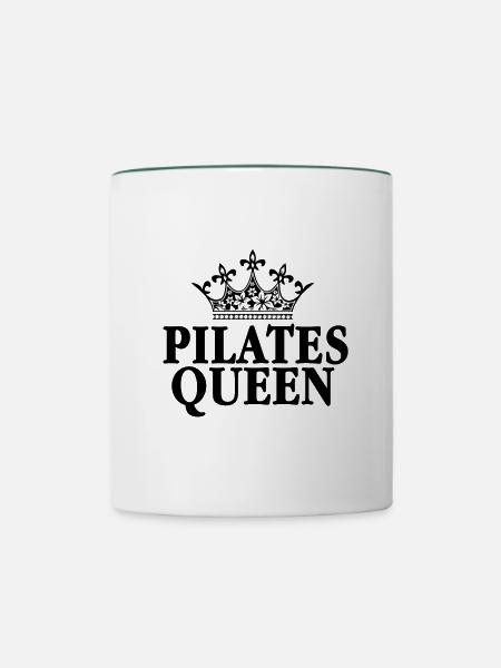 Pilates - Tasse zweifarbig - Weiß/Dunkelgrün