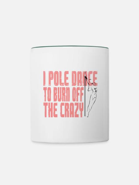 Pole Dance - Tasse zweifarbig - Weiß/Dunkelgrün