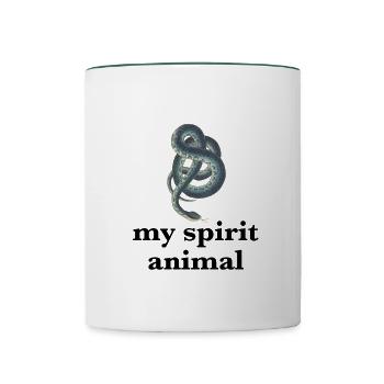Snake - Contrasting Mug - white/dark green - Front