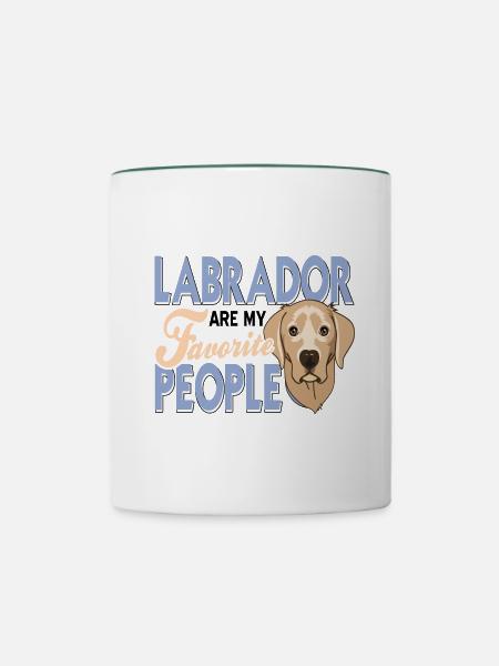 Labrador - Tasse zweifarbig - Weiß/Dunkelgrün