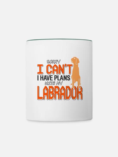 Labrador - Tasse zweifarbig - Weiß/Dunkelgrün