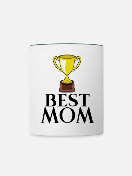 Best Mom - Tasse zweifarbig - Weiß/Dunkelgrün