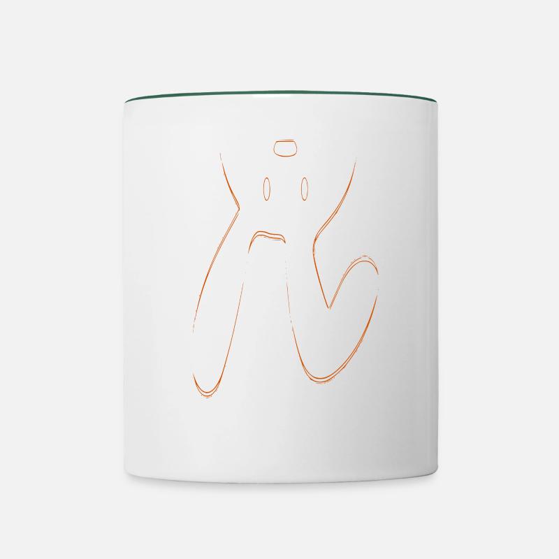 Lapin - Mug contrasté - blanc/vert foncé