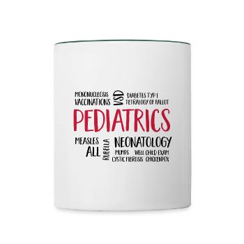 pediatricscloud - Contrasting Mug - white/dark green - Front