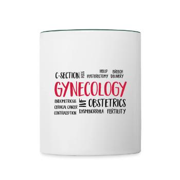 gyncloudeng - Contrasting Mug - white/dark green - Front