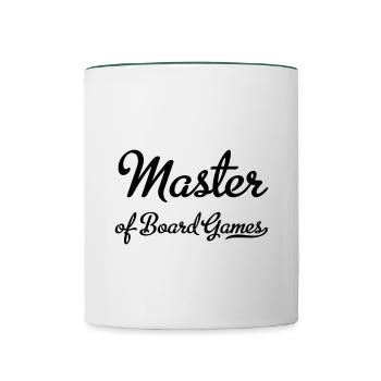 board games - Tasse zweifarbig - Weiß/Dunkelgrün - Vorne