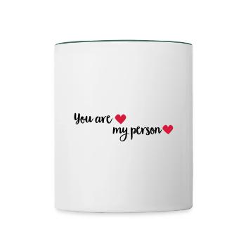 myperson - Contrasting Mug - white/dark green - Front