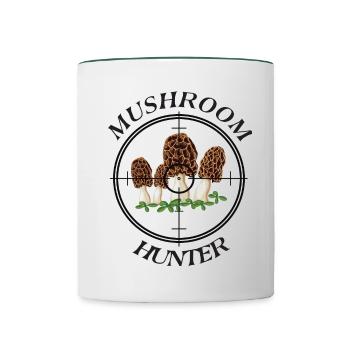 MUSHROOM HUNTER - Tasse zweifarbig - Weiß/Dunkelgrün - Vorne