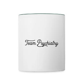 teampsychiatry - Contrasting Mug - white/dark green - Front