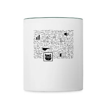 Nerd Schrödinger Physics Big Bang Funny Gift - Mug contrasté - blanc/vert foncé - Devant