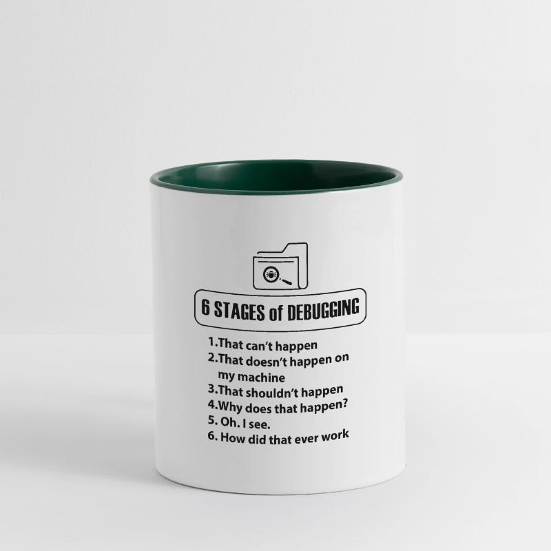 Code Programmierer Nerd Bug Entwickler Geschenke Tasse zweifarbig