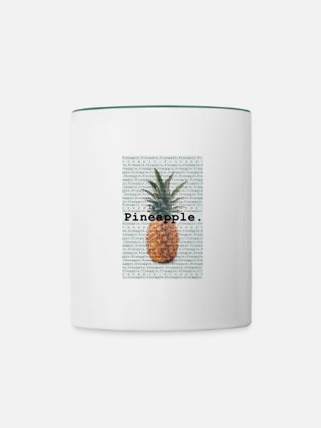 Ananas Pineapple - Contrasting Mug - white/dark green