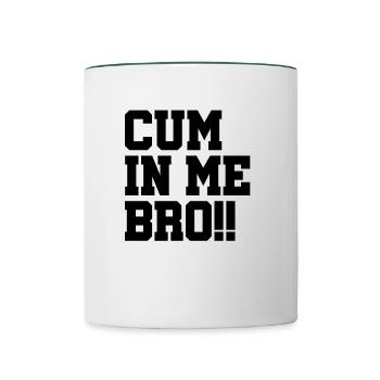 Sarcasm Van Gogh Pun Gift - Contrasting Mug - white/dark green - Front
