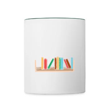 Sorry Dass Ich Zu Spät Bin Ein Buchhandel War Auf - Tasse zweifarbig - Weiß/Dunkelgrün - Vorne