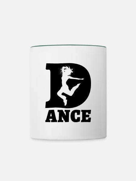 dance - Tasse zweifarbig - Weiß/Dunkelgrün