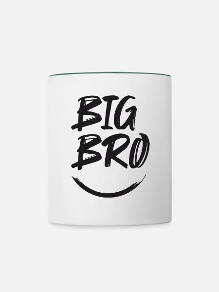 BIG BRO - Tasse zweifarbig - Weiß/Dunkelgrün