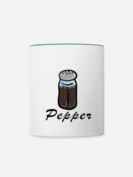 Pepper shaker - Tasse zweifarbig - Weiß/Dunkelgrün