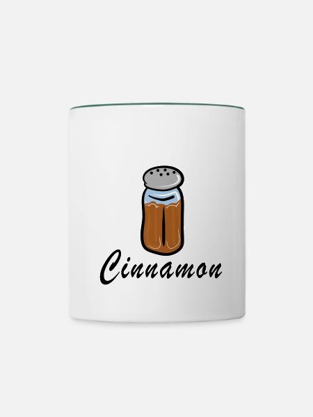 Cinnamon shaker - Tasse zweifarbig - Weiß/Dunkelgrün