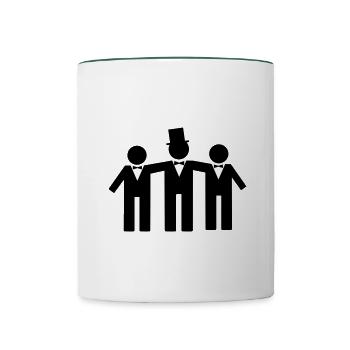 groom - Tasse zweifarbig - Weiß/Dunkelgrün - Vorne