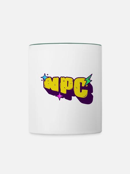 Npc - Tasse zweifarbig - Weiß/Dunkelgrün