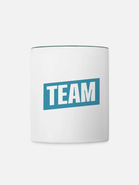 Team - Tasse zweifarbig - Weiß/Dunkelgrün