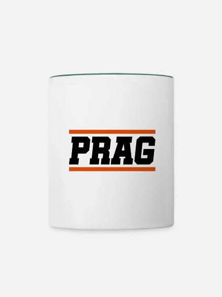 prag - Tasse zweifarbig - Weiß/Dunkelgrün