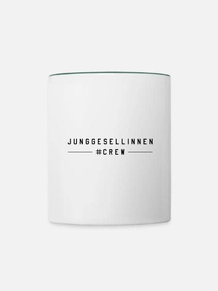 junggesellinnen crew - Tasse zweifarbig - Weiß/Dunkelgrün