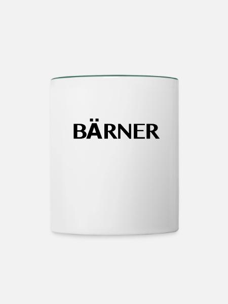 Bärner Bern - Tasse zweifarbig - Weiß/Dunkelgrün