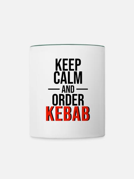 Order Kebab - Tasse zweifarbig - Weiß/Dunkelgrün