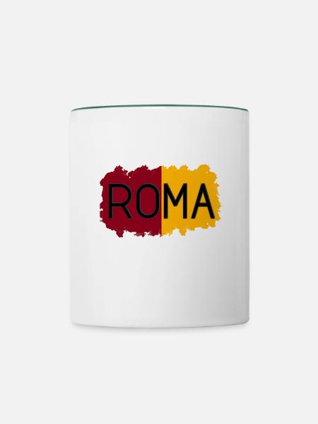 Roma - Tasse zweifarbig - Weiß/Dunkelgrün