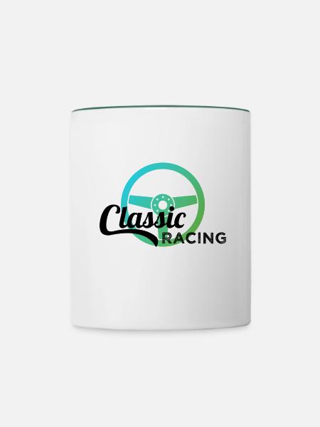 Motorsport - Tasse zweifarbig - Weiß/Dunkelgrün