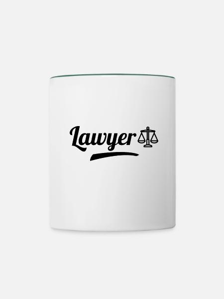 Rechtsanwalt - Tasse zweifarbig - Weiß/Dunkelgrün