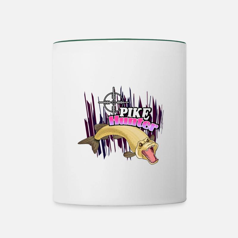 Pike - Contrasting Mug - white/dark green