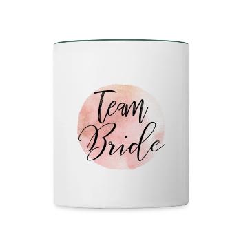 team bride - Contrasting Mug - white/dark green - Front